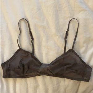 Satin and sheer bralette by silence + noise